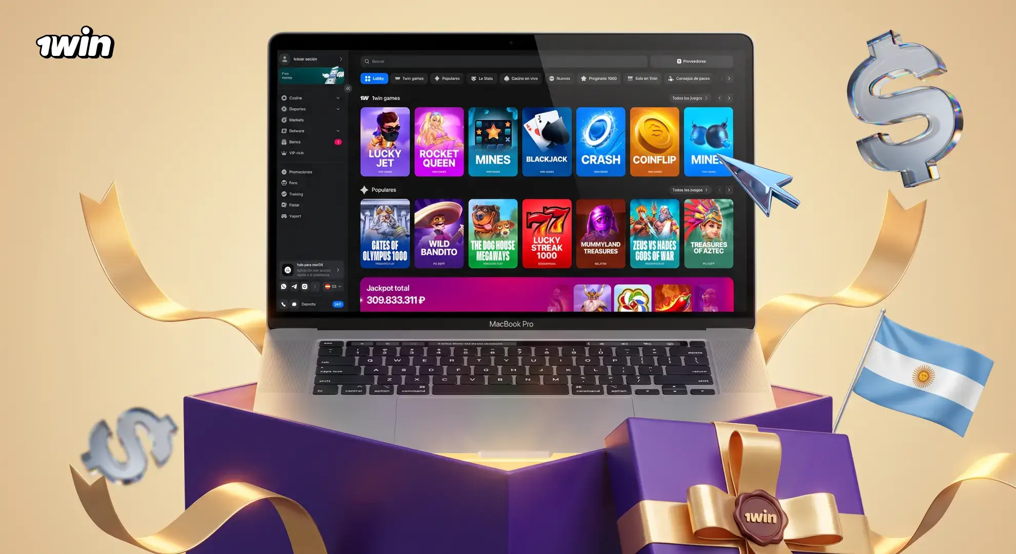 Casino de 1win 13.500 juegos